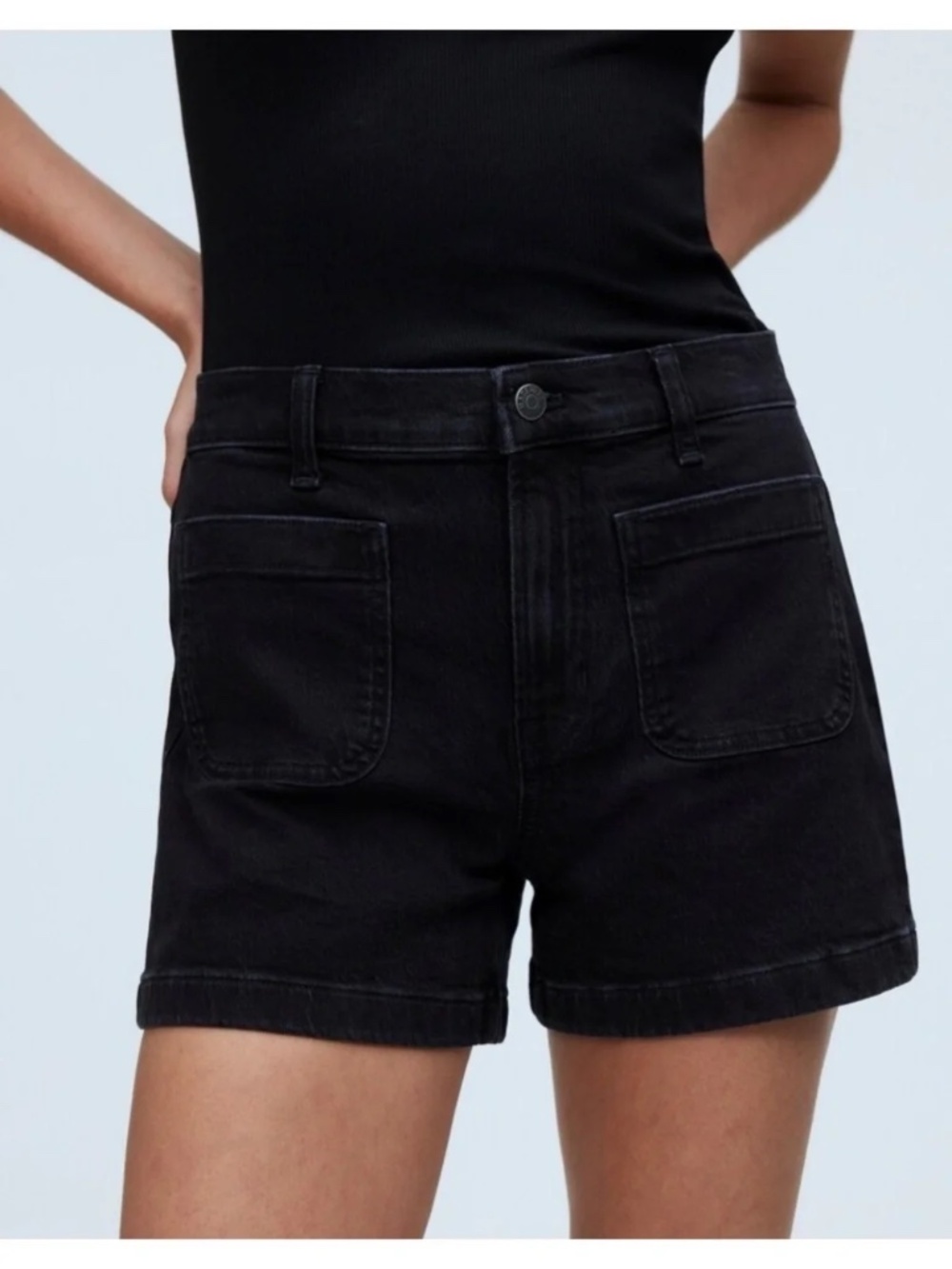 Madewell Curvy Sailor Shorts, The Denim Emmett Patch Pocket Shorts